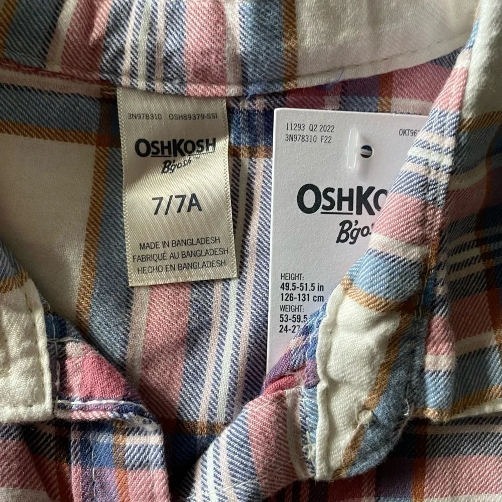 NWT-OSH KOSH & XHILARATION-GIRLS TOPS-SIZE 7